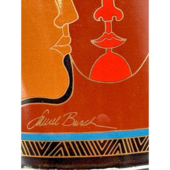 Laurel Burch Ancient Ancestors Egyptian Coffee Mug 1988 Japan Gold Vintage - Picture 2 of 9